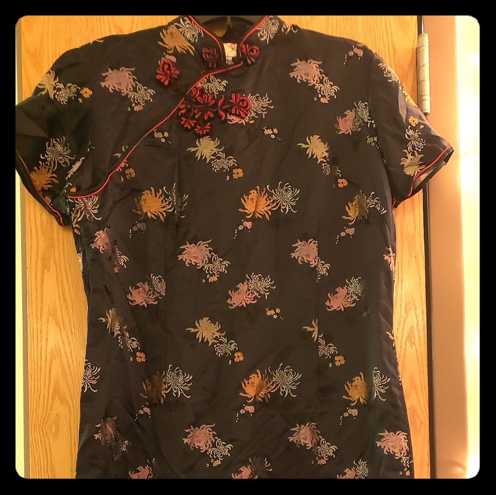 Black Cheongsam Dress